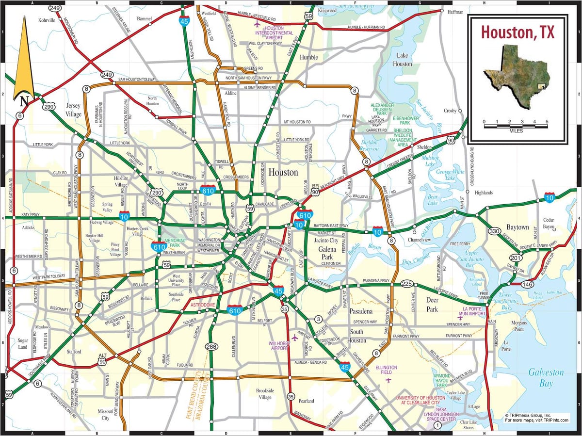 ನಕ್ಷೆ Houston texas